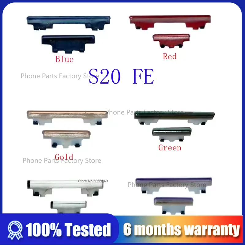 Side Volume Button For Samsung Galaxy  S21 / S21 Plus/ S21 Ultra /S20 FE  Power ON OFF Buttton Key Set Replacement Part