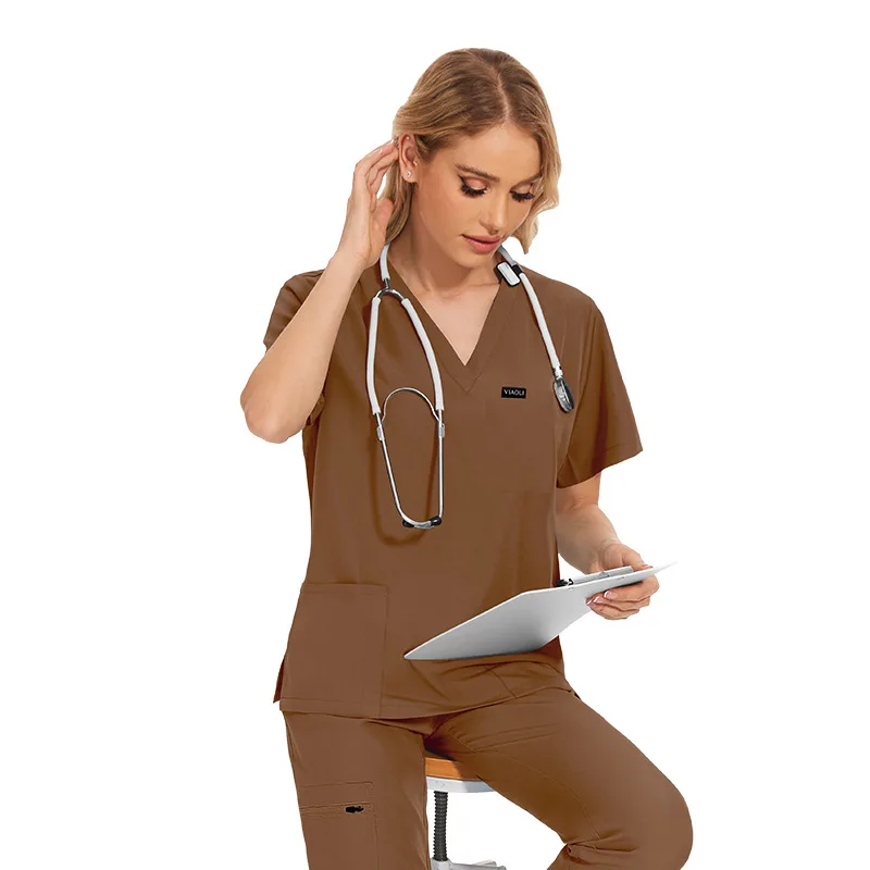 Scrub Set donne uniformi infermieristiche chirurgiche odontoiatria Scrub Suit ospedale uniforme fabbrica medica all'ingrosso donne Scrub personalizzato Set