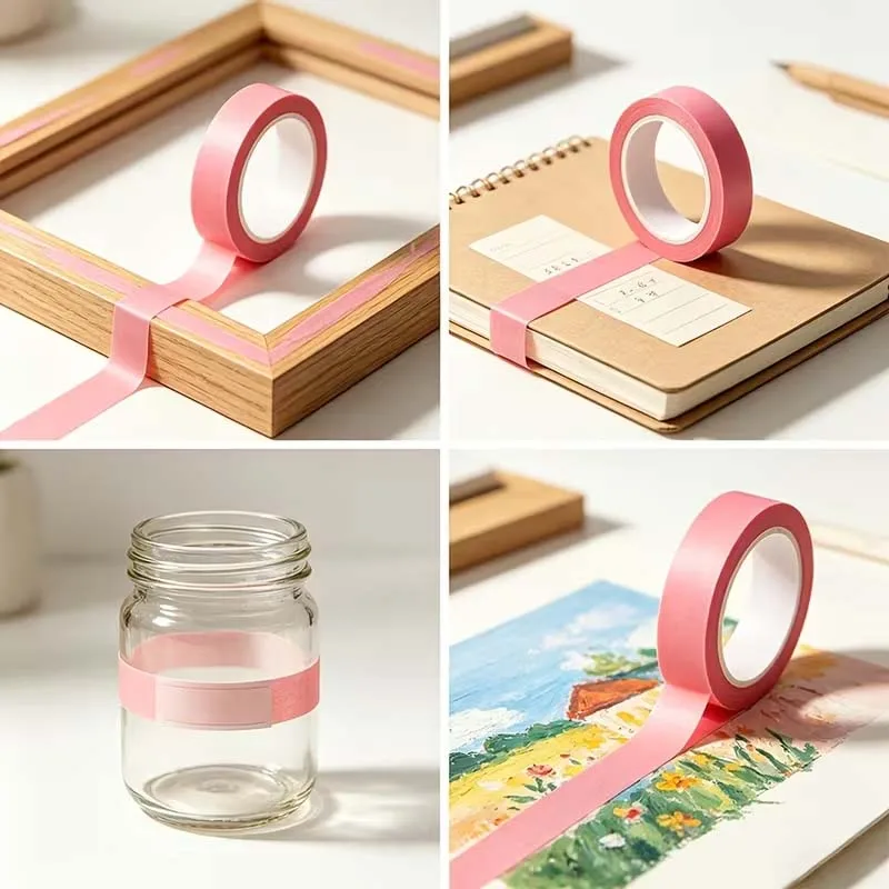 3/6Rolls Pink Fine Line Masking Tapes,for Nail Art Edging, Watercolor Painting Masking, Scrapbooking & Crafts
