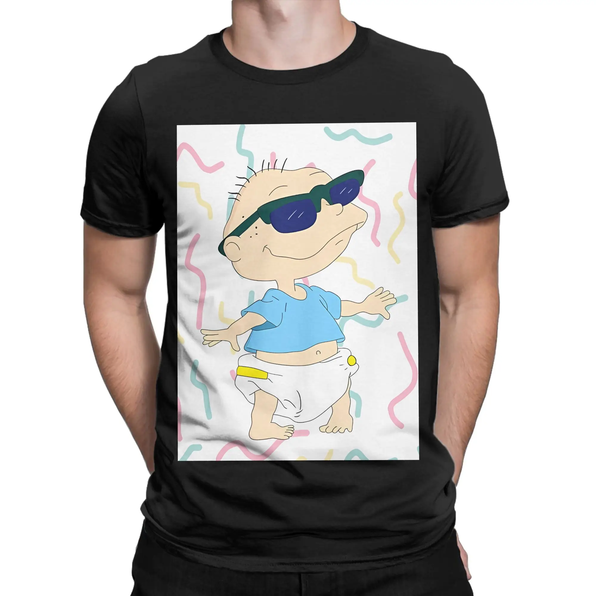 rRugrats Pickles Funny 100% Cotton T-Shirt rRugrats Tees Tops For Men