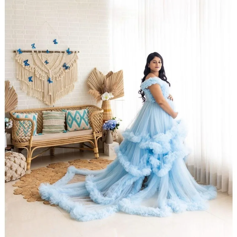 

Elegant Flowy Maternity Gown with Front Slit - Versatile Photoshoot & Evening Dress for Pregnancy Photography, Baby Showers bebe