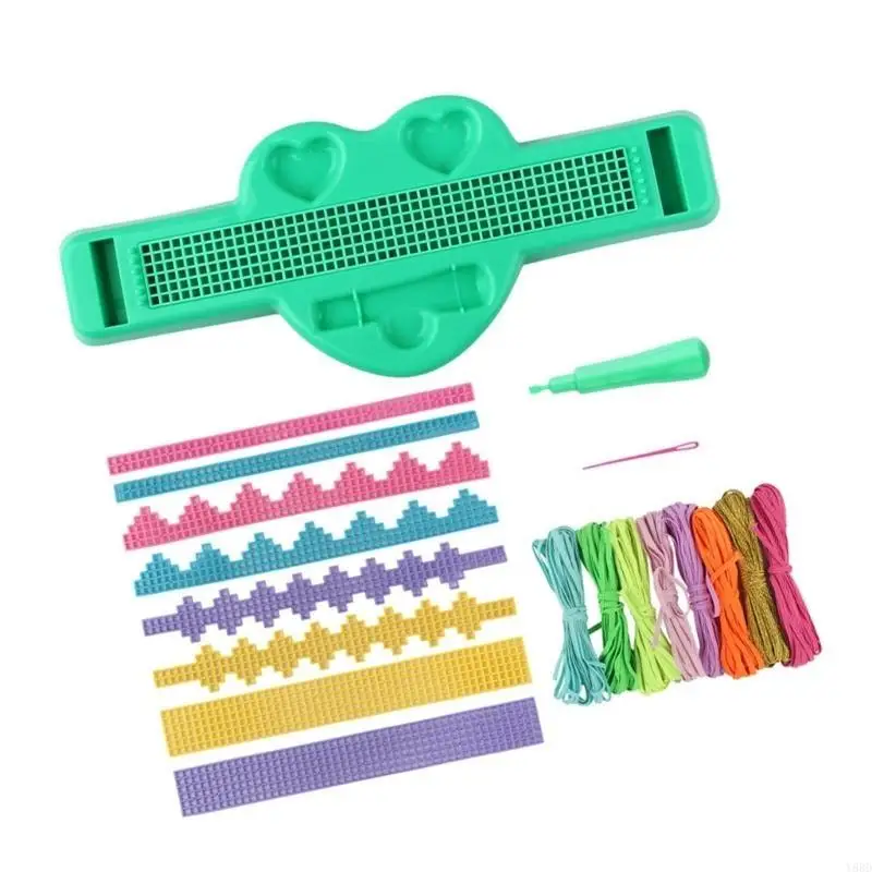 Y88D Kits pulseira amizade crochê para garotas Jóias pulsel