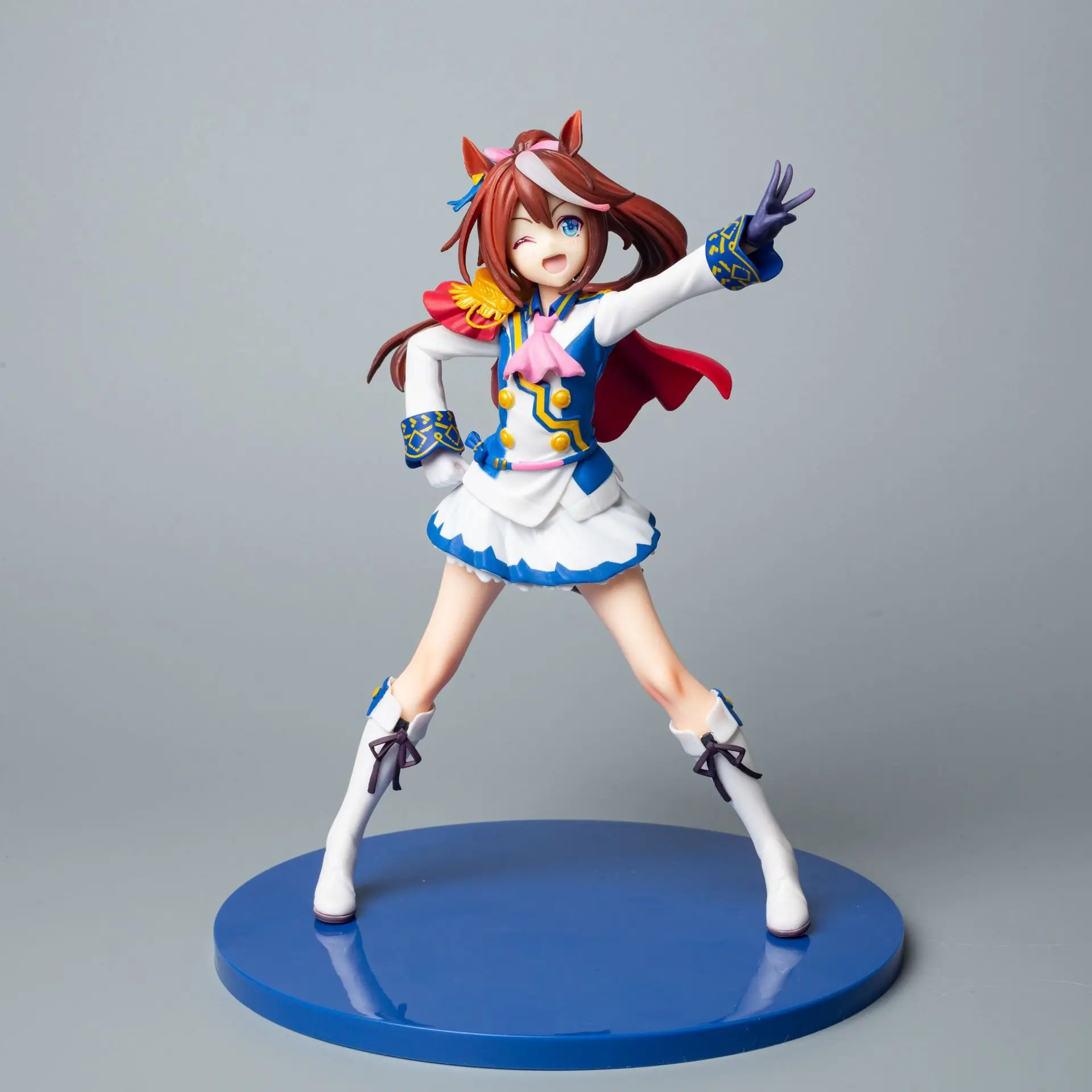 

21cm Anime PrettyDerby Tokai Teio cute Statue model.Desktop decoration Collection handmade model.The face is replaceable