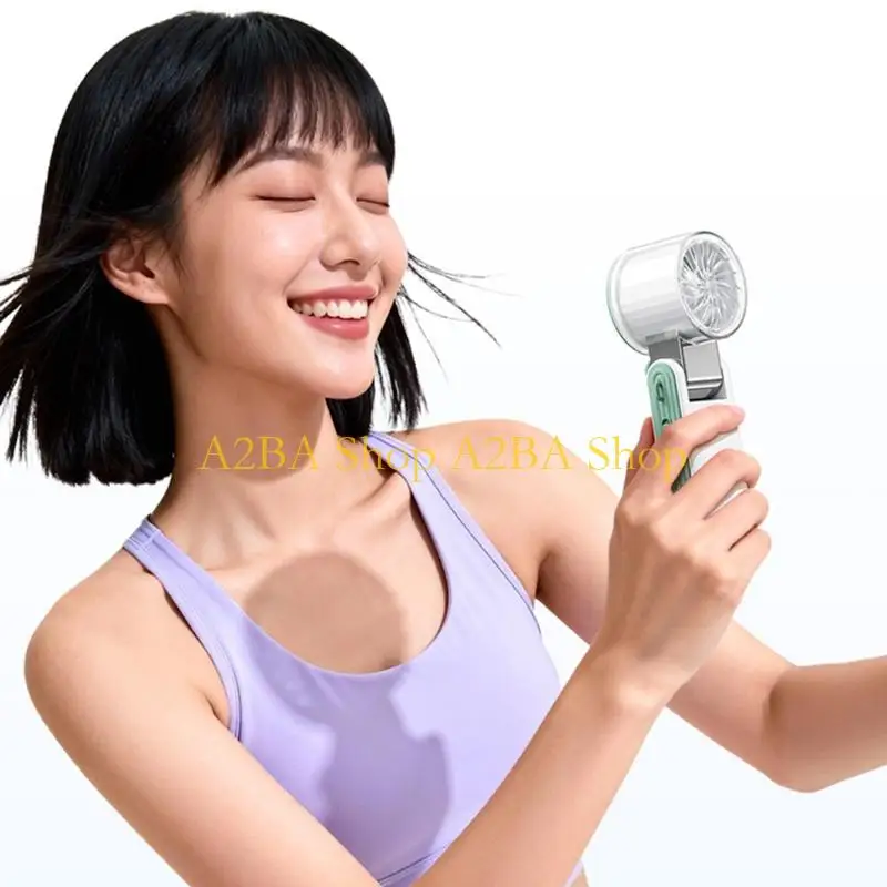 A2BA Fast Speed Handheld Cooling Fan With Ice Cold Air And Quiet Operation For Home And Travel