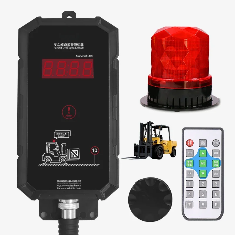 Warehouse Work Safety Forklift Overspeed Alarm Speed Limit Alert Device