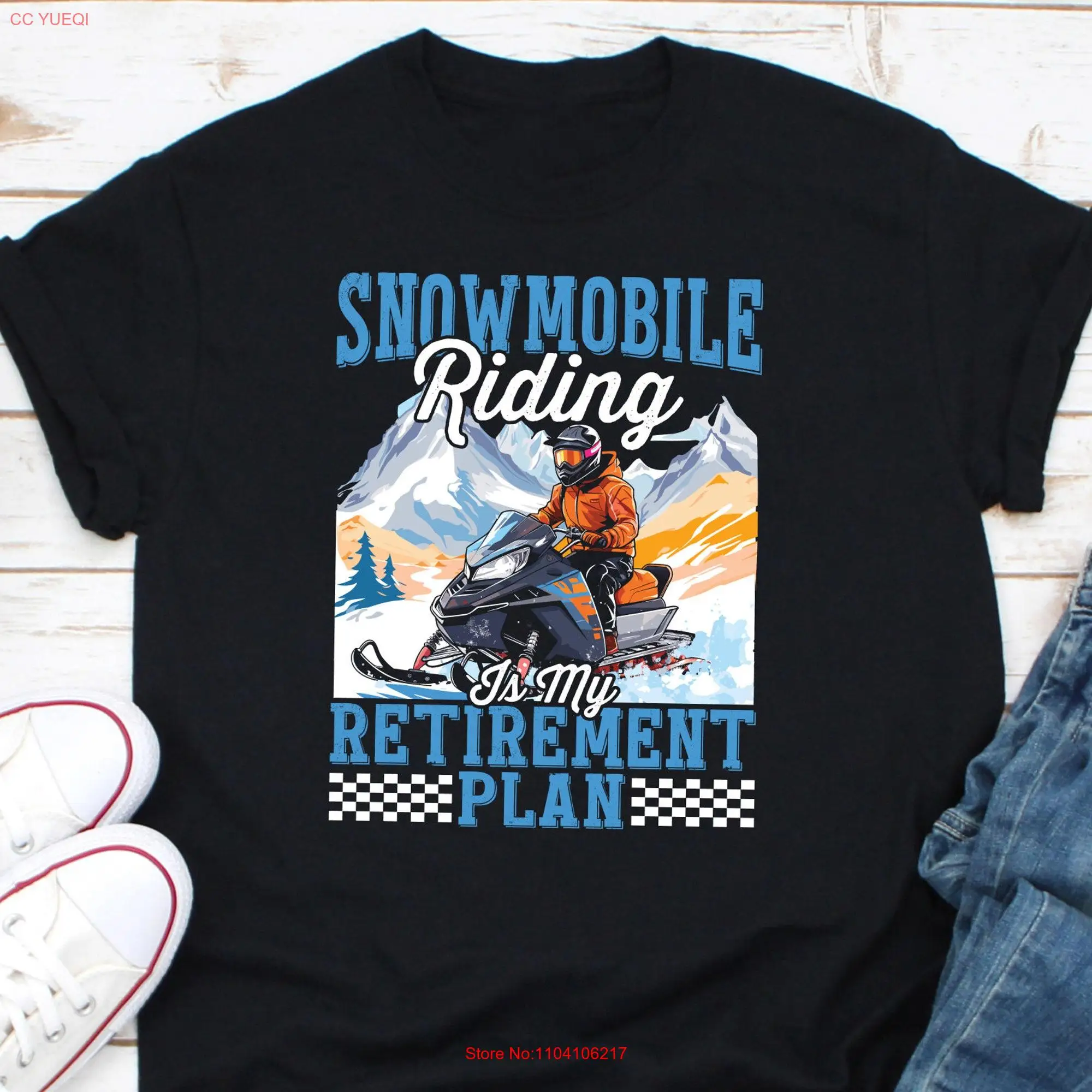 Snowmobile Riding Is My Retirement Plan T Shirt Life Snow Mobile Riders Snowmobiling Lovers Snowmobiler