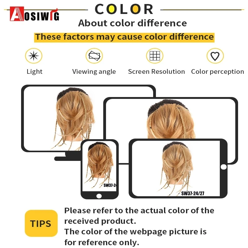 Aosiwig Synthetic Chignon Scrunchie Hairpiece Bands Messy Curly Bun Ponytail Extensions Fake False Hair Accessories for Women