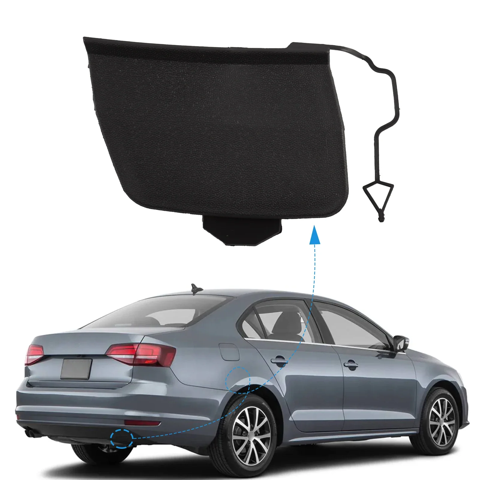 

Поп-задний бампер, фаркоп, крышка, буксирная проушина для VW Jetta, аксессуары 2015, 2016, 2017, 2018, 16D807441 16D 807 441