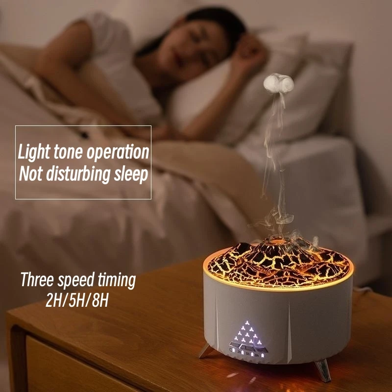 350ML Flame Aromatherapy Diffuser Ultrasonic Aromatic Essences House Bedroom Air Humidifier Bluetooth Audio with Remote Control