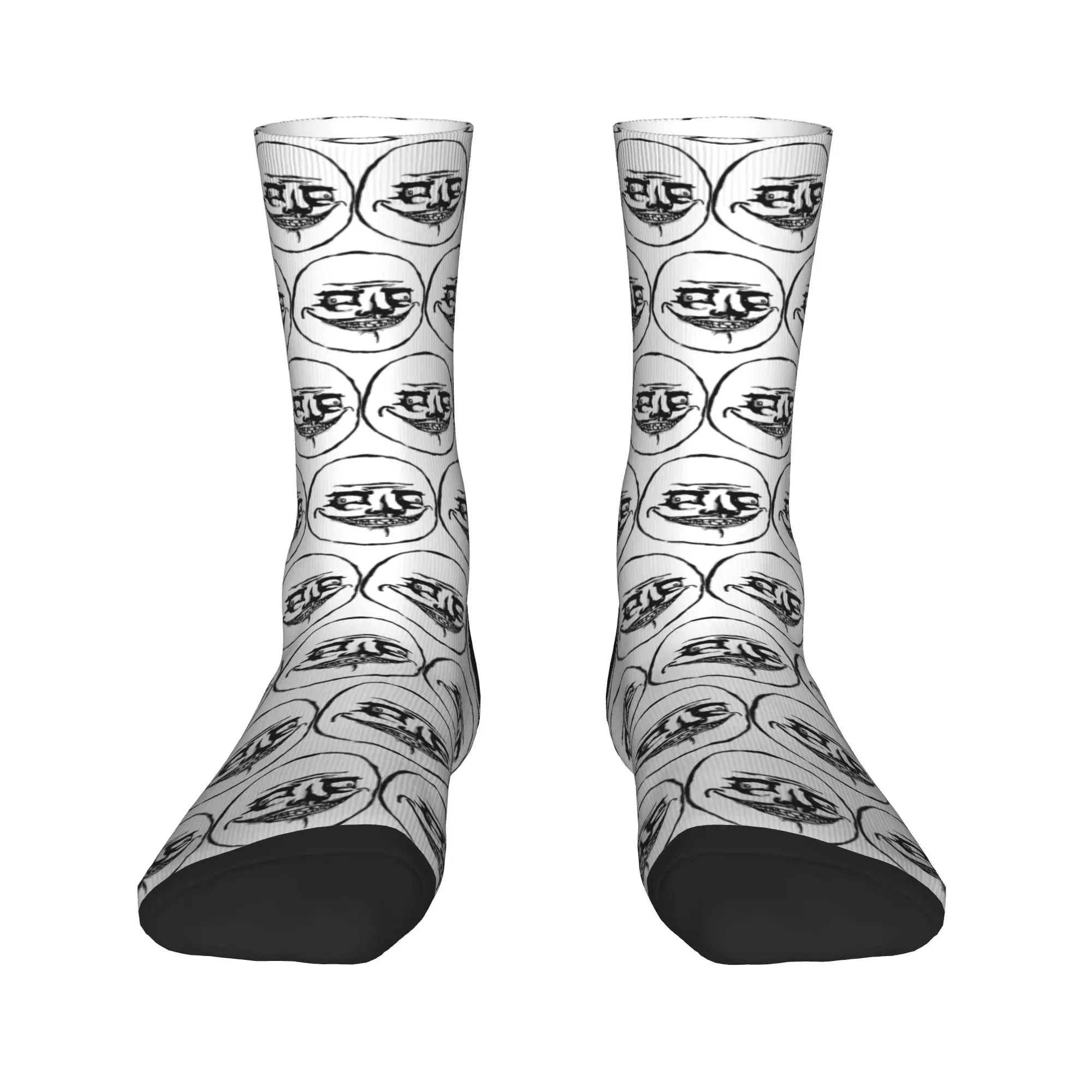 

Носки для пар, забавные чулки с комиксами RAGE TROLL, противоскользящие носки высокого качества, весенние повседневные дизайнерские носки для бега