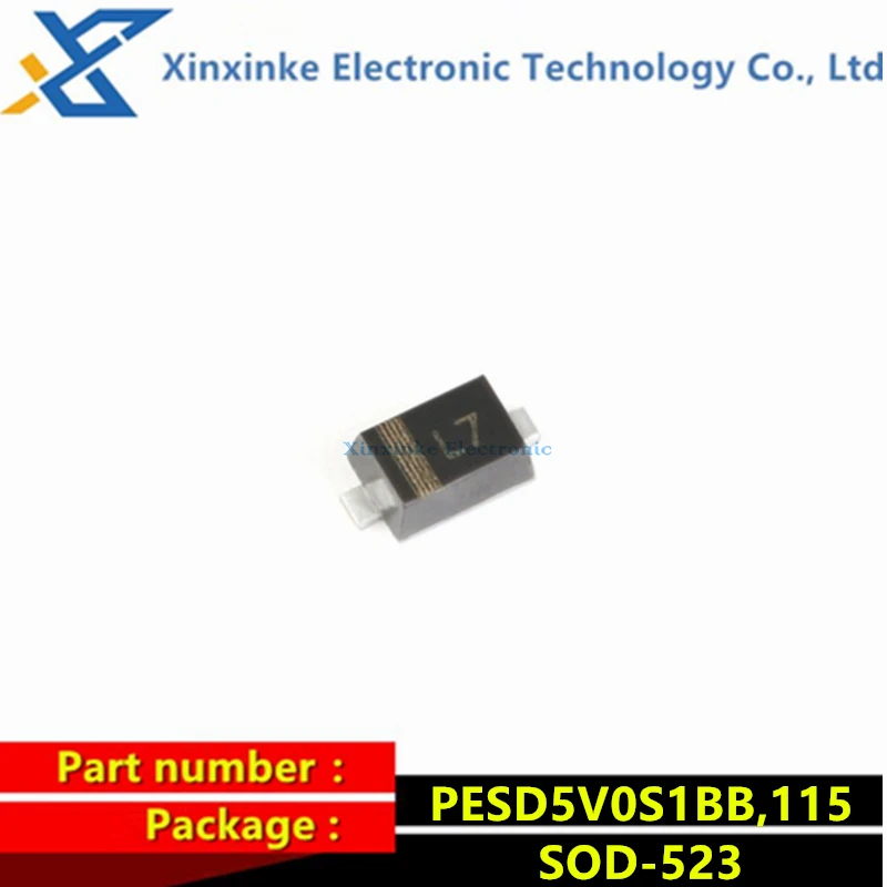 

100PCS SOD-523 PESD5V0S1BB,115 5V Bidirectional 1 Channel SMD ESD Diode