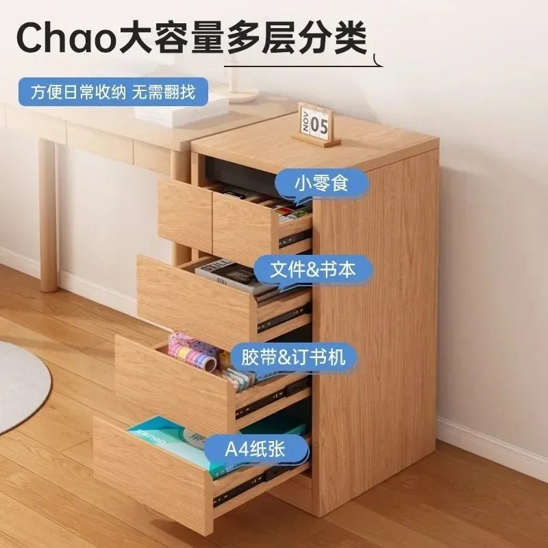 File Cabinet Storage Cabinet Desk Side Cabinet Office Under Desk Locker Household Multi-layer Drawer Double-compartment Locker