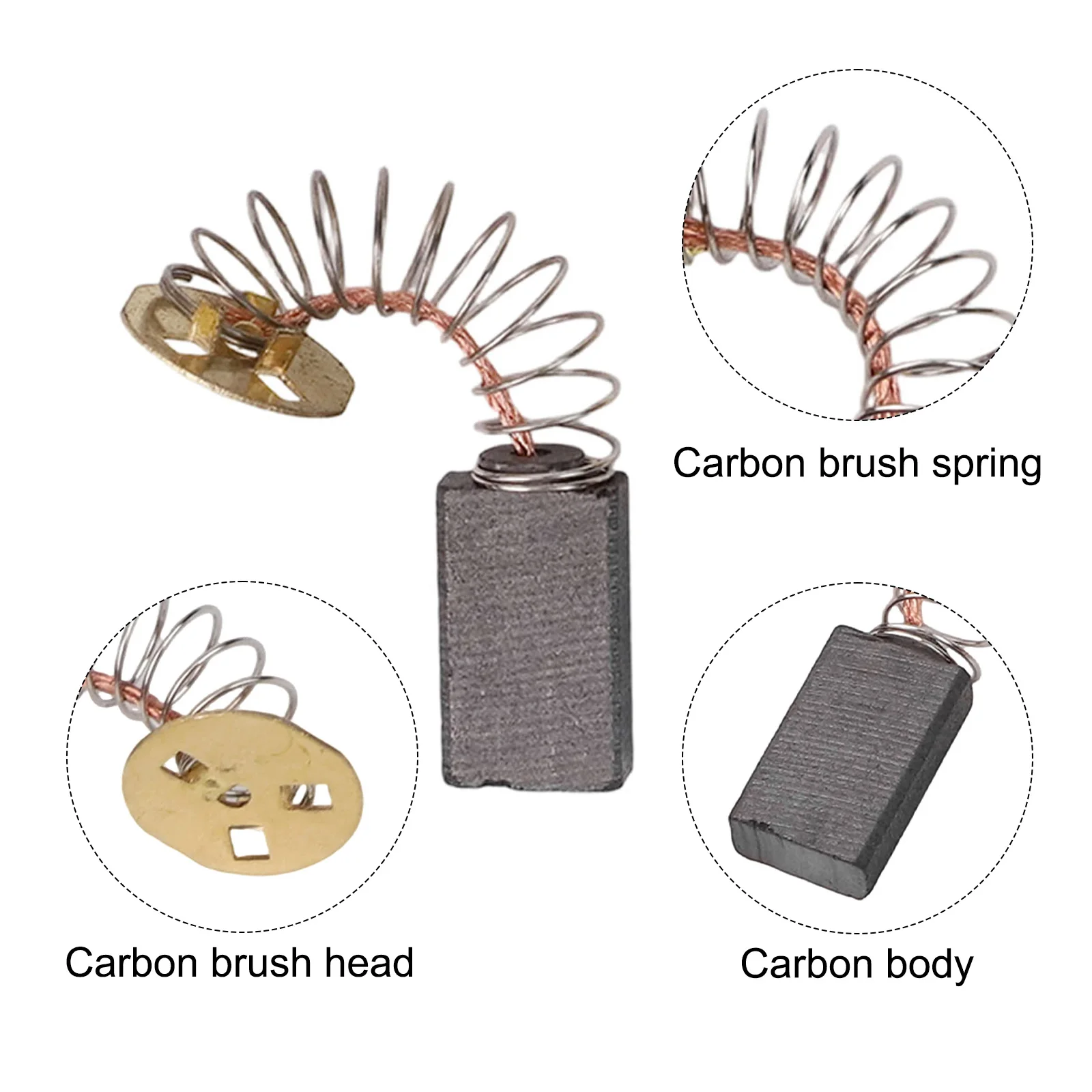 Per la manutenzione dell'utensili elettrici Sega ad mitra La coppia di spazzole per sega a spazzole di carbone include la manutenzione di fili e molle dei motori
