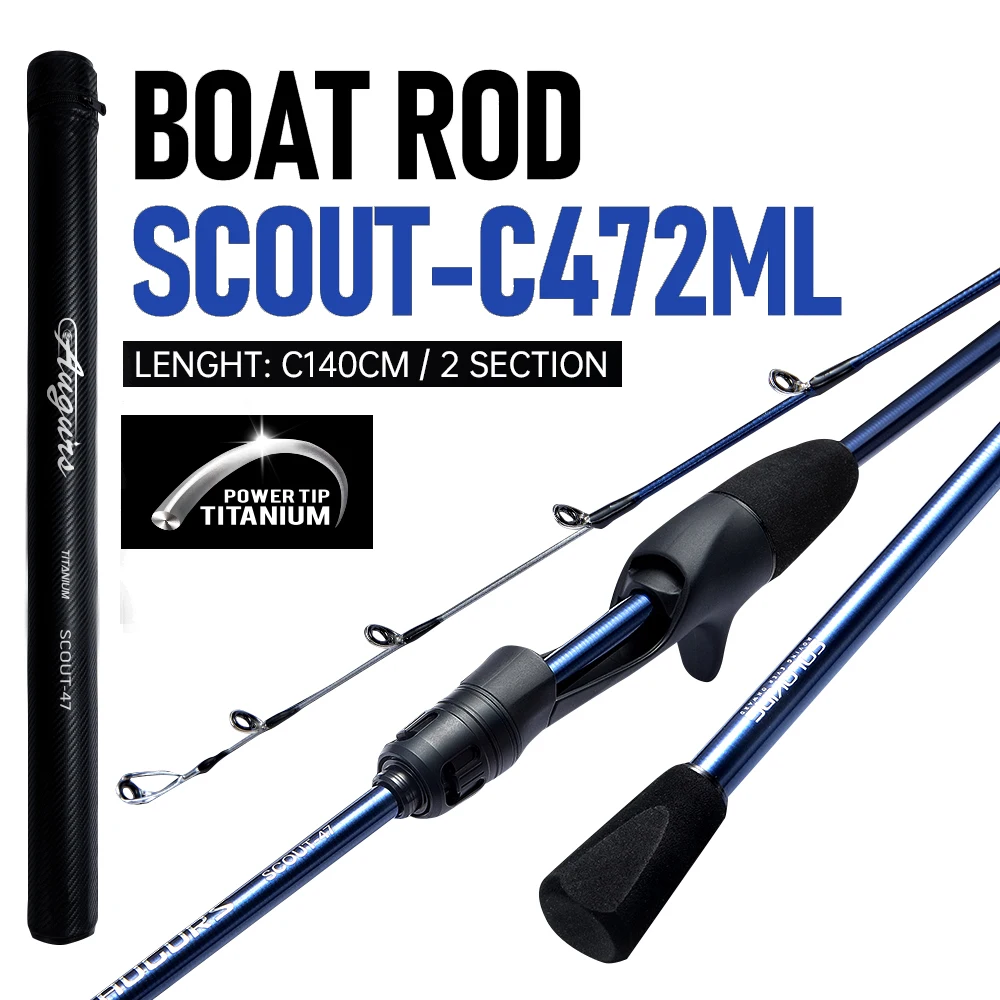SOLOKING SCOUT47 Squid Cuttlefish Rod Sea Fishing Boat Rod for Webfooted 2 Section 9:1 Action 61g Ultralight Fishing Rod