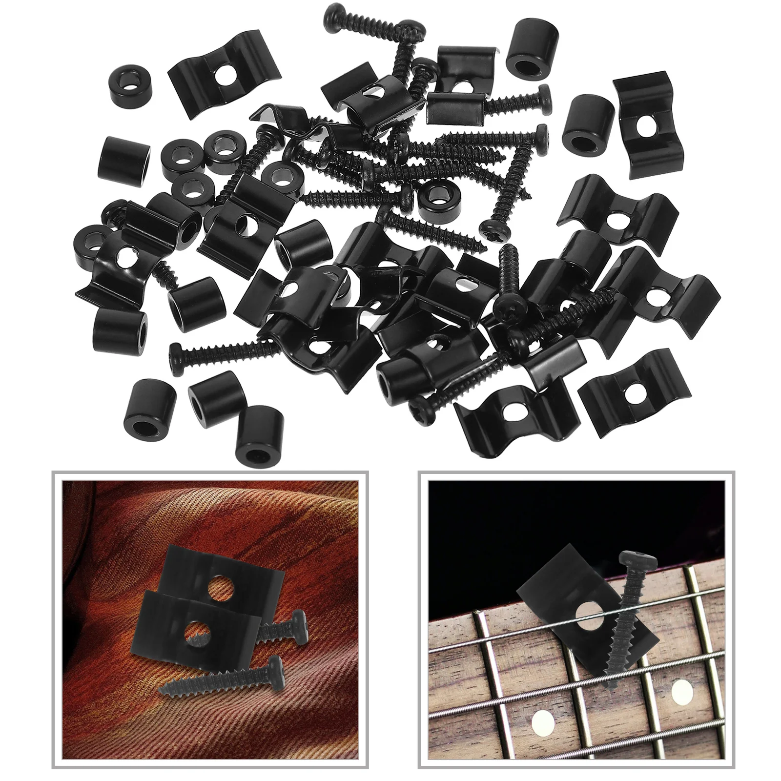 

10Set Guitar String Retainer Bars Professional Metal Press String Guide for Electric Guitar Easy Install Smooth Playing