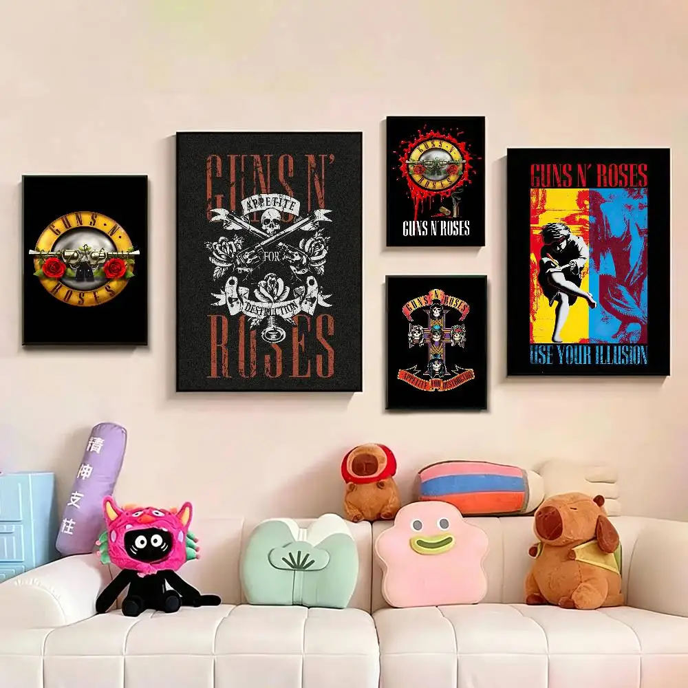 

Band G-Guns-S N R-RosesS Poster Picture Canvas Painting Wall Art Home Decoration Print For Living Room Decor