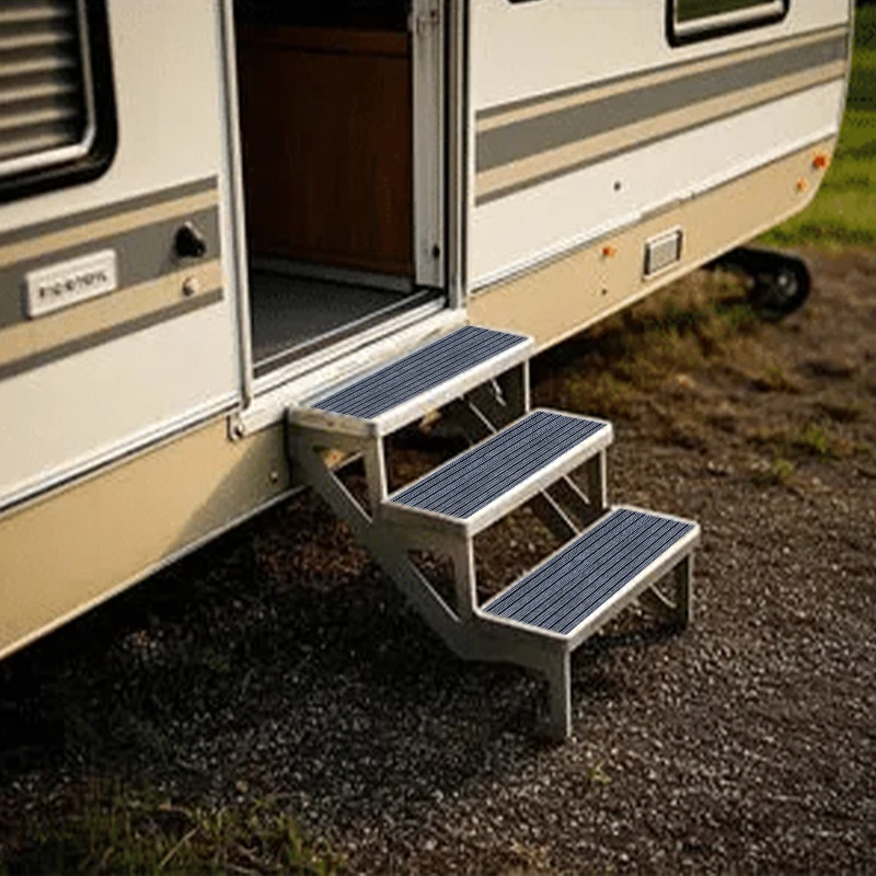 Motorhome Solid Color Striped Kitchen Door Mat Floor Mat Room Decoration Non-Slip RV Camping Car Outdoor Step Carpet