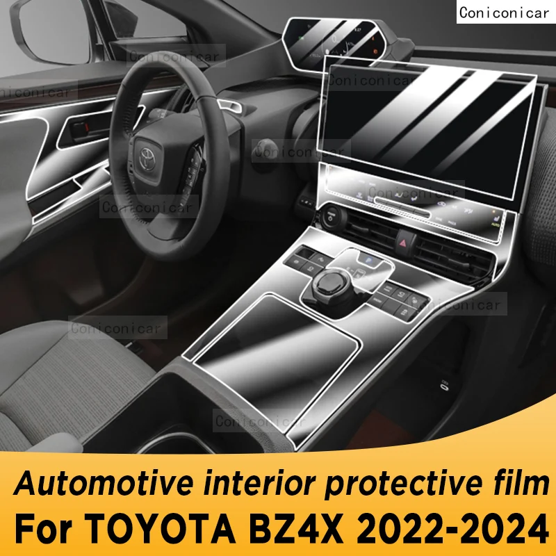 For TOYOTA BZ4X 2022-2024 Gearbox Panel Navigation Screen Automotive Interior Protective Film Anti-Scratch Accessories Sticker