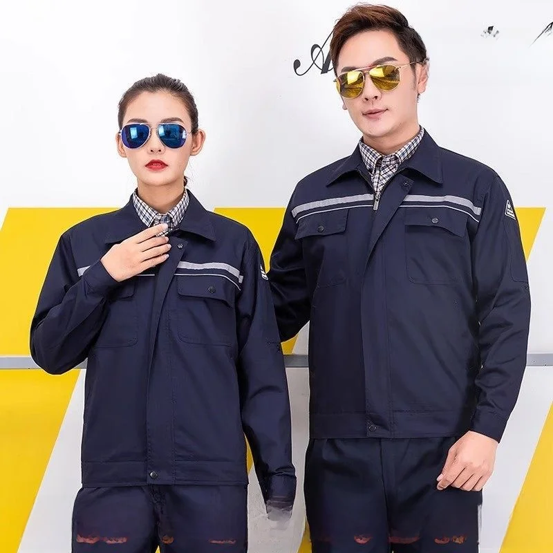 

Летний тонкий антистатический рабочий костюм, мужской, с коротким и длинным рукавом, спецодежда для автосервиса.