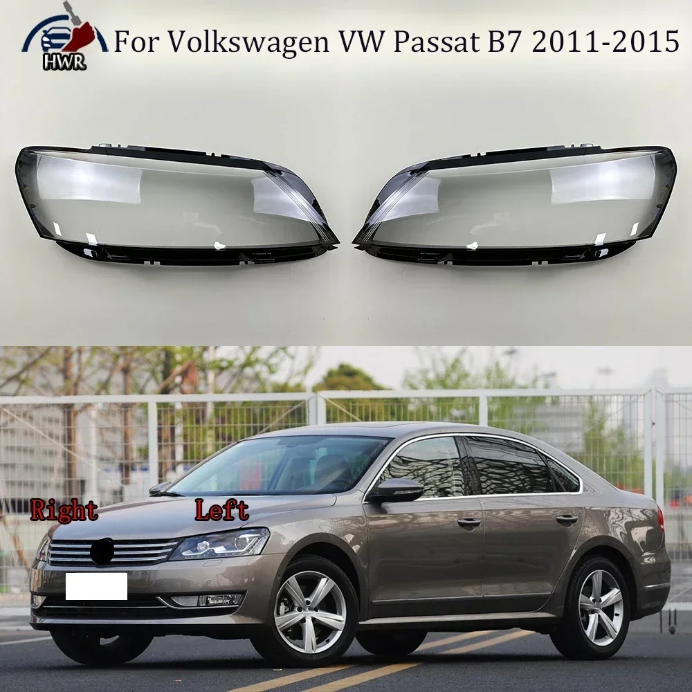 

Headlight Shell Mask Transparent Headlamp Cover Lampshdade Plexiglass For Volkswagen VW Passat B7 2011 2012 2013 2014 2015