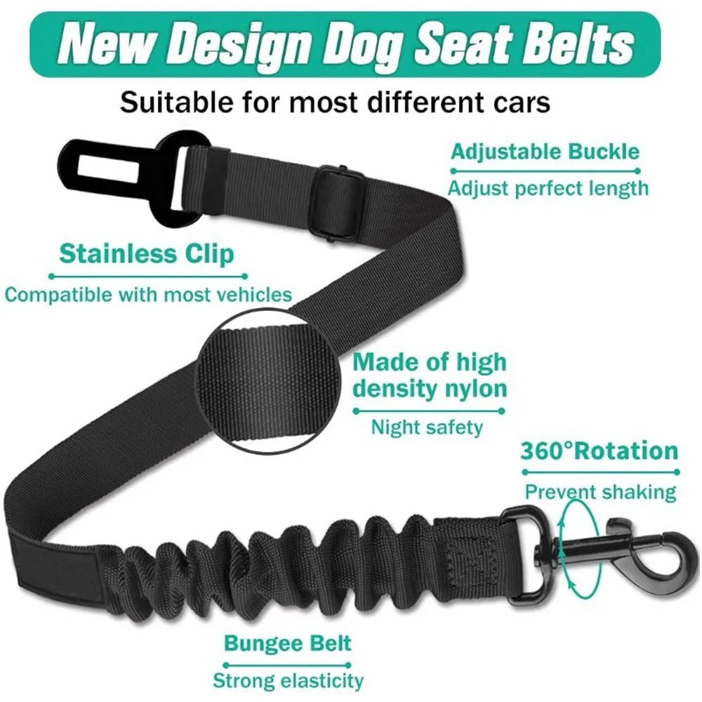 Cinturón seguridad para perros en el auto retráctil con hebilla - imagen 3