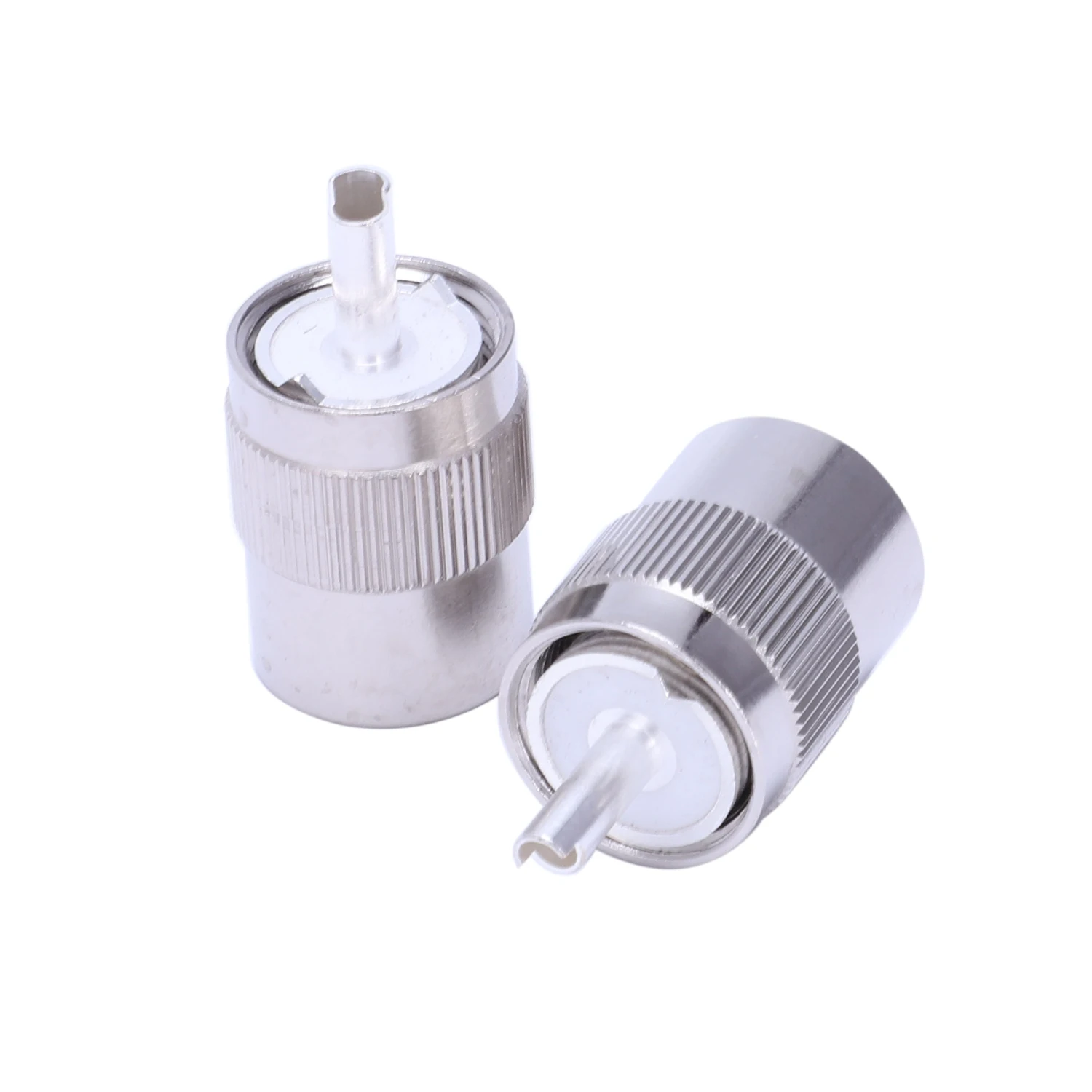 Imagem -02 - Conector Macho Uhf Prata Pl259 Plug Solda Rg8 Rg213 Lmr400 7d-fb Cabo 10 Pcs