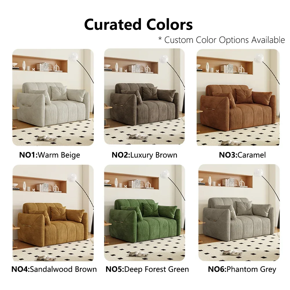 Electric intelligent sofa bed Fabric recliner sofa Modern foldable convertible living room furniture