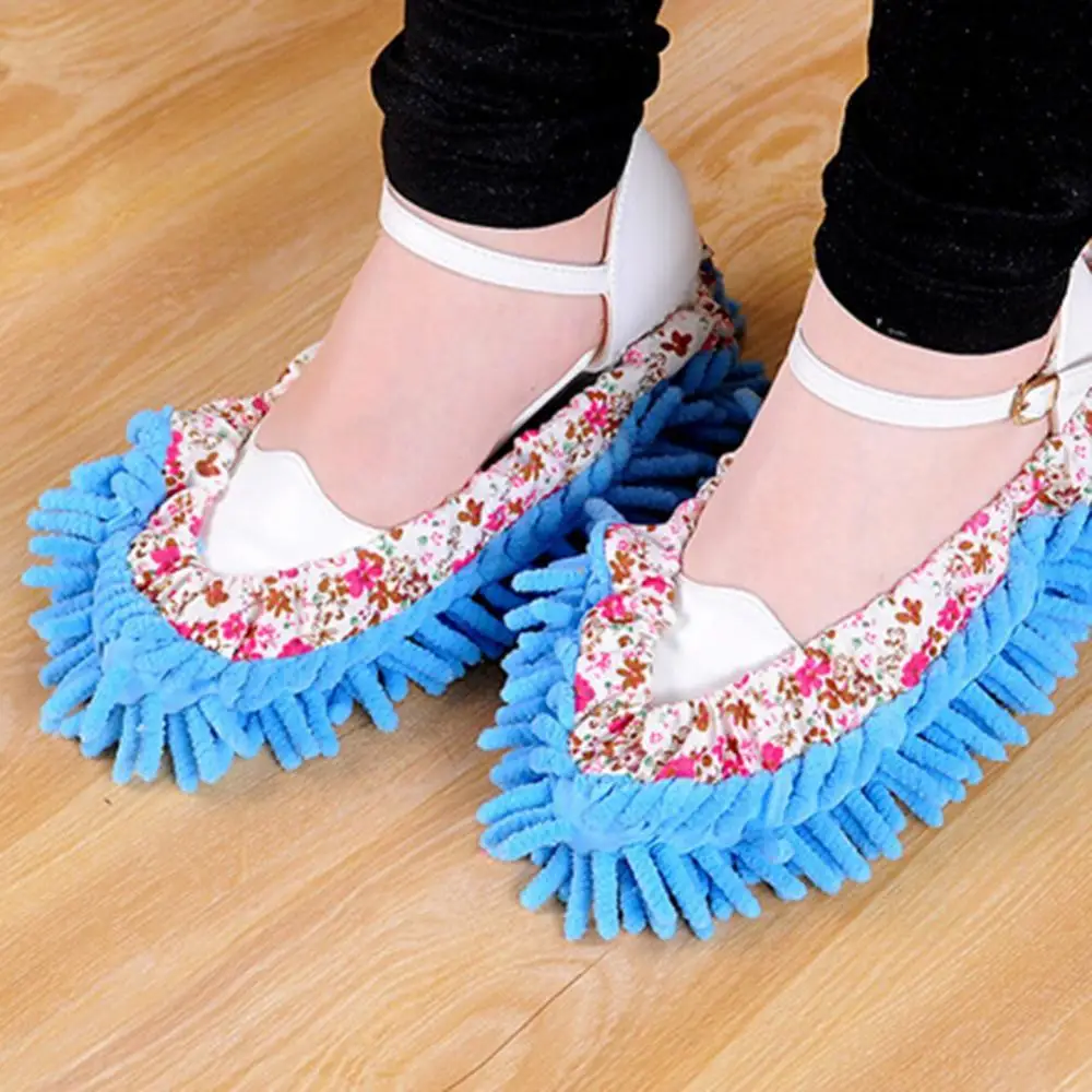 Cloth Cleaning Slipper Shoes Cover Chenille Mop Home Floor Micro Fiber Shoes Covers Drag Micro Velvet Shoes Clearn Cloth