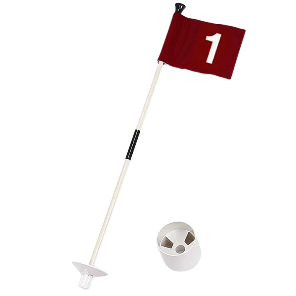 Golf Flagpole Putter Putting Green Cups and Flags Accessories Holder Ball Golfing Number Bike
