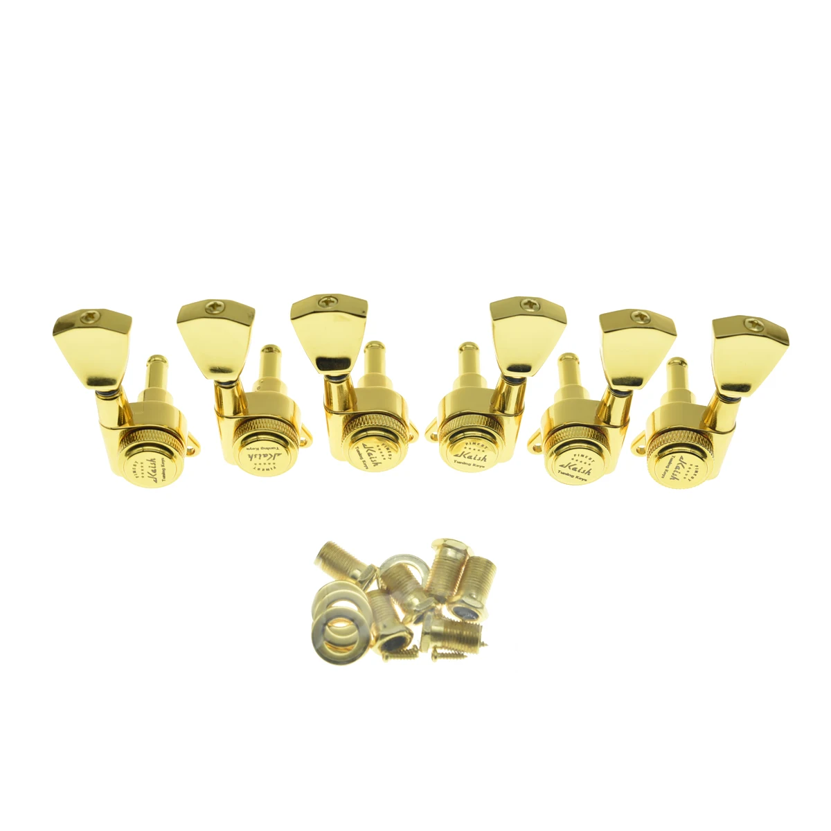 KAISH 3x3 Locking Tuners 18:1 Tuning Keys Locking Tuning Machines w/ Keystone Buttons for LP/Les Paul/SG/ES or Acoustic Guitars