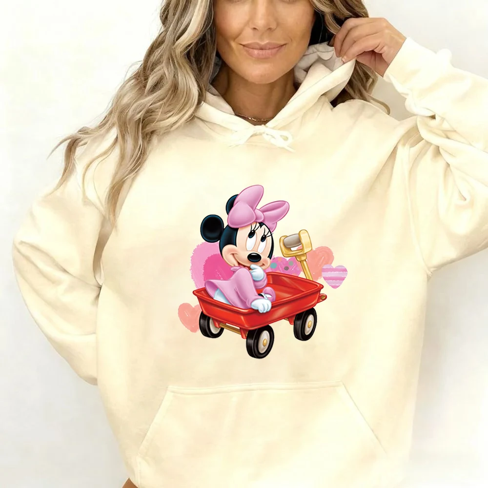 Disney Mickey Minnie Fashion Hoodie Disney Element Pattern Printing Casual Daily Comfortable Breathable Sweater