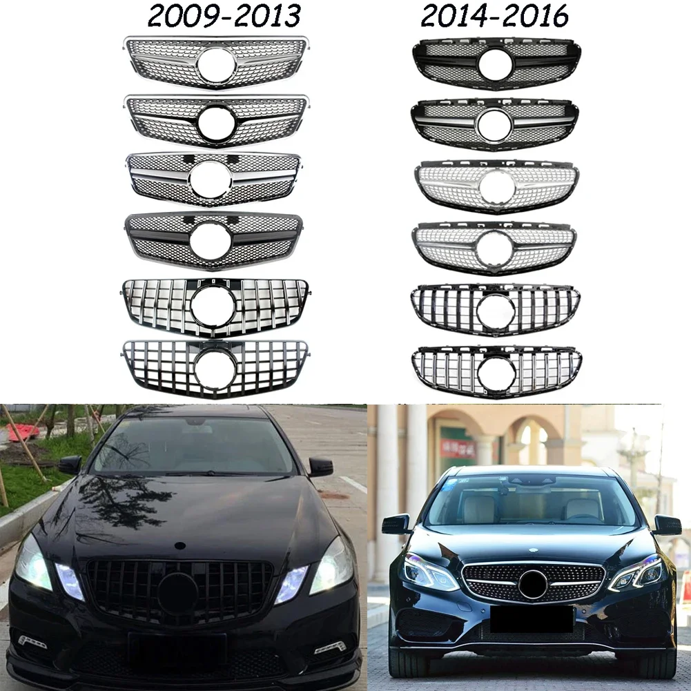 

Front Racing Upper Facelift Grill For Mercedes Benz E-Class W212 2009-2015 2010 2011 2012 2013 2014 Diamond GTR 4 Doors