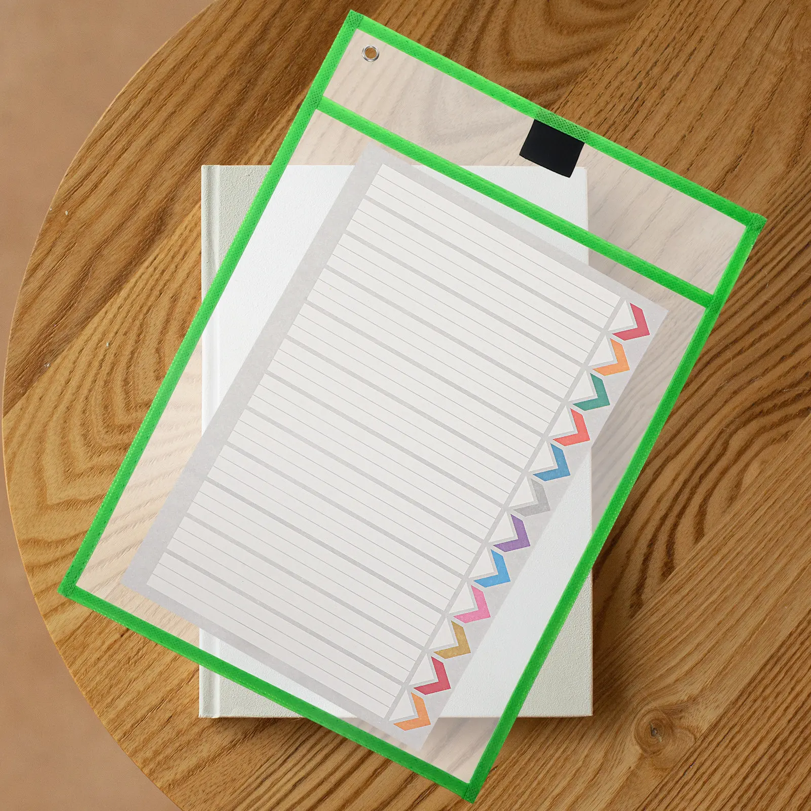 

6Pcs Clear Sheet Protectors Loose Leaf Paper Covers for Home Office School College Sheet Protector