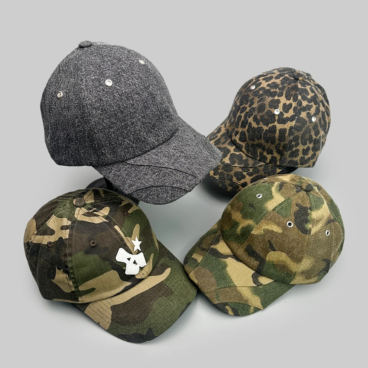 

High-quality Leopard Print Camouflage Baseball Hats New Men Women Sunshade Simple Versatile Personal Fashion Niche Peaked Caps