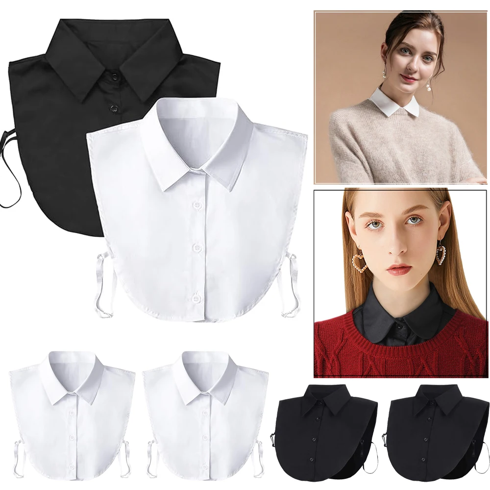 

1PC Fake Collar for Clothing Detachable Pointed Collar Blouse Dickey Collar Half Shirts False Collar for Girls and Women