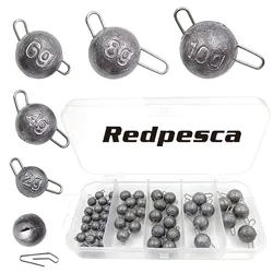 50/40/35 Cannonball Fishing Weights Sinkers Quick Set Up Jig Head Ball Sinker Cheburashka Weight for Bass Trout Pike Perch Pesca