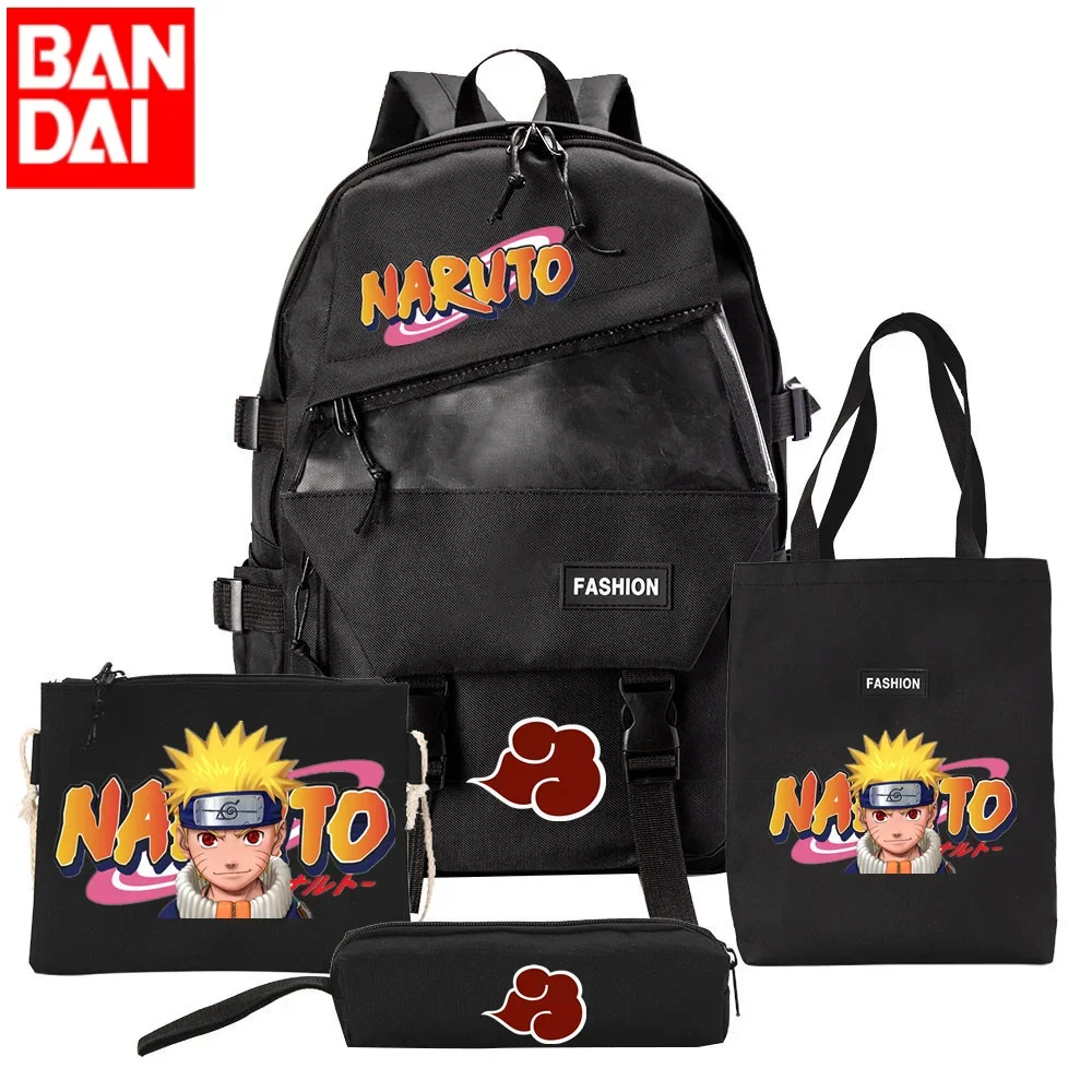 

Naruto School Bag Four-piece Set Anime Peripheral Men and Women Backpack Large Capacity Student School Bag Pencil Case