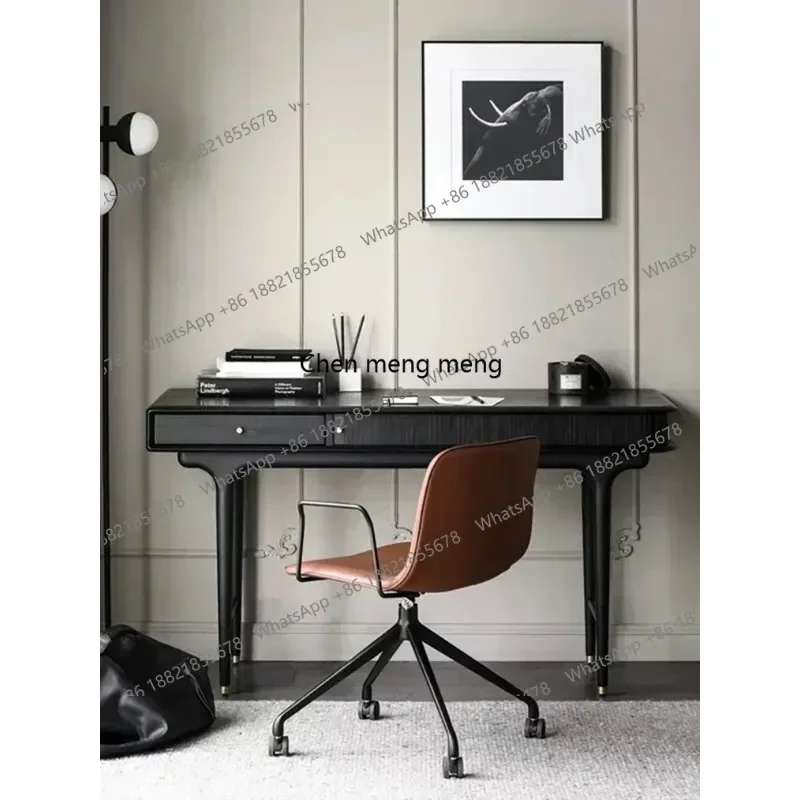 A178  Nordic Solid Wood Office Desk French Retro Medieval Home Writing Desk Designer Workbench Computer Mesa Office Furniture