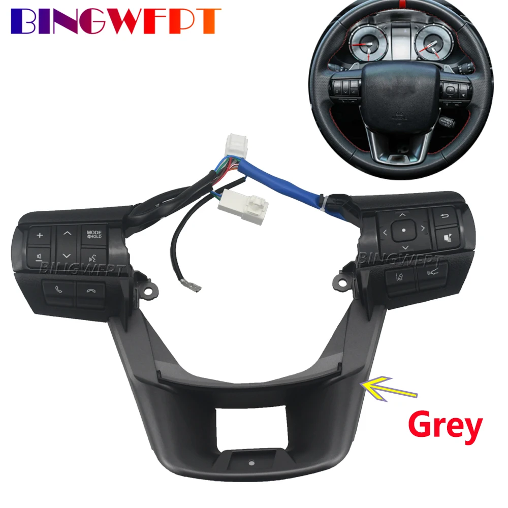 84250-0K320 Multimedia Telephone Volume Control For Toyota Hilux Revo Rocco Fortuner 2015-2020 Steering Wheel Button Switch