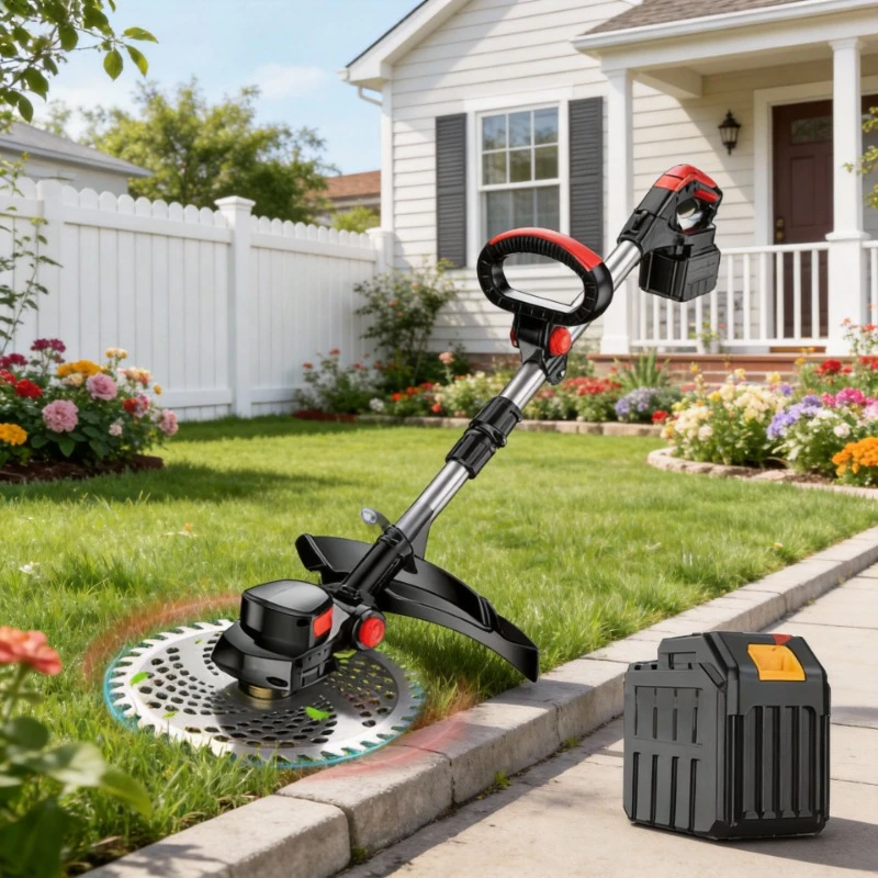 High-Power Rechargeable Lithium Battery Small Electric Lawn Mower for Home Use