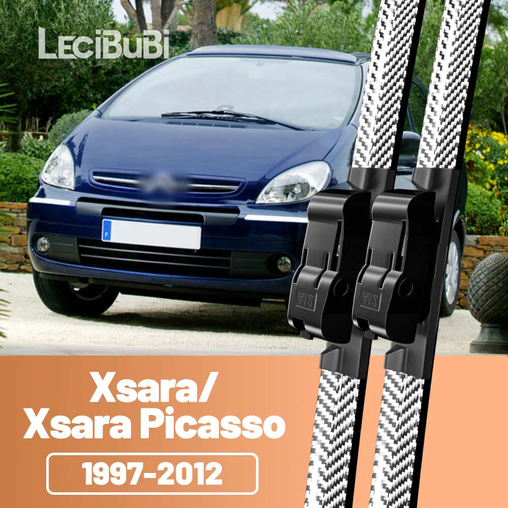 2pcs Front Windshield Windscreen Wiper Blades Carbon Fibre Wipers For Citroen Xsara Picasso 1997-2012 2003 2004 2005 2006