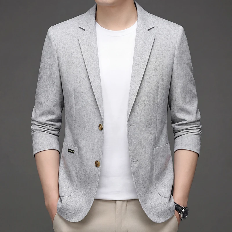 

Spring and autumn high-end men's slim blazer - a versatile casual business top suitable for young adults and middle-aged people