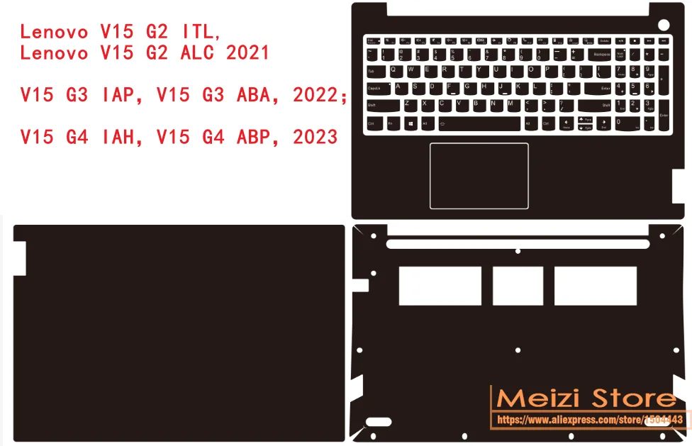 Full Body Laptop Vinyl Decal Cover Sticker Skin For Lenovo V15 Gen 5 IRL Gen4 IRU IRH IAH AMN Gen3 IAP ABA Gen 2 ITL IJL ALC IML