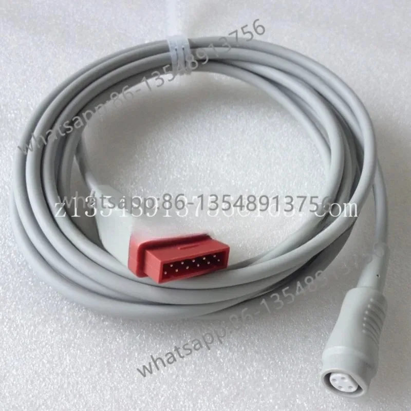 Suitable for 4-hole invasive blood pressure cable, 11-pin to 4-hole IBP pressure sensor connection cable