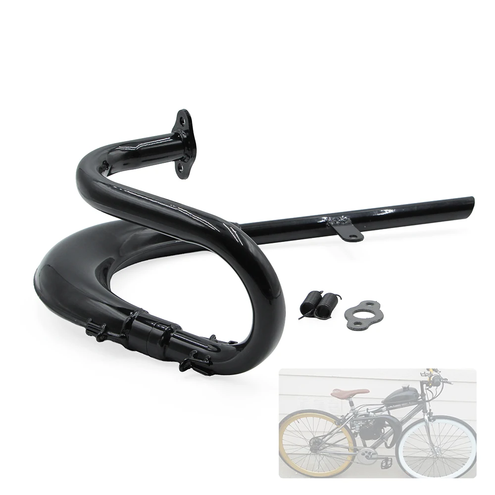 

Split Pipe Exhaust Muffler For 2 Stroke 50cc 66cc 80cc 100cc Engine Gas Motorized Bicycle Motor Bike Modified Parts
