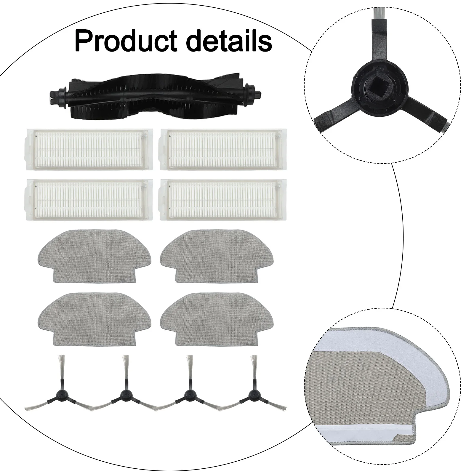 

Набор для уборки для Everybot 3i, KARCHER RCV 3, Haier PROBOT DTX: основная щетка, салфетки для влажной уборки, фильтры, боковые щетки для робота-пылесоса