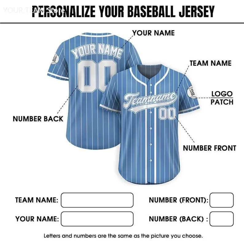 Custom Team Name Number Baseball Jersey Pinstripe,  Personalized Baseball Jersey for Men Women ,Pinstripe Jersey