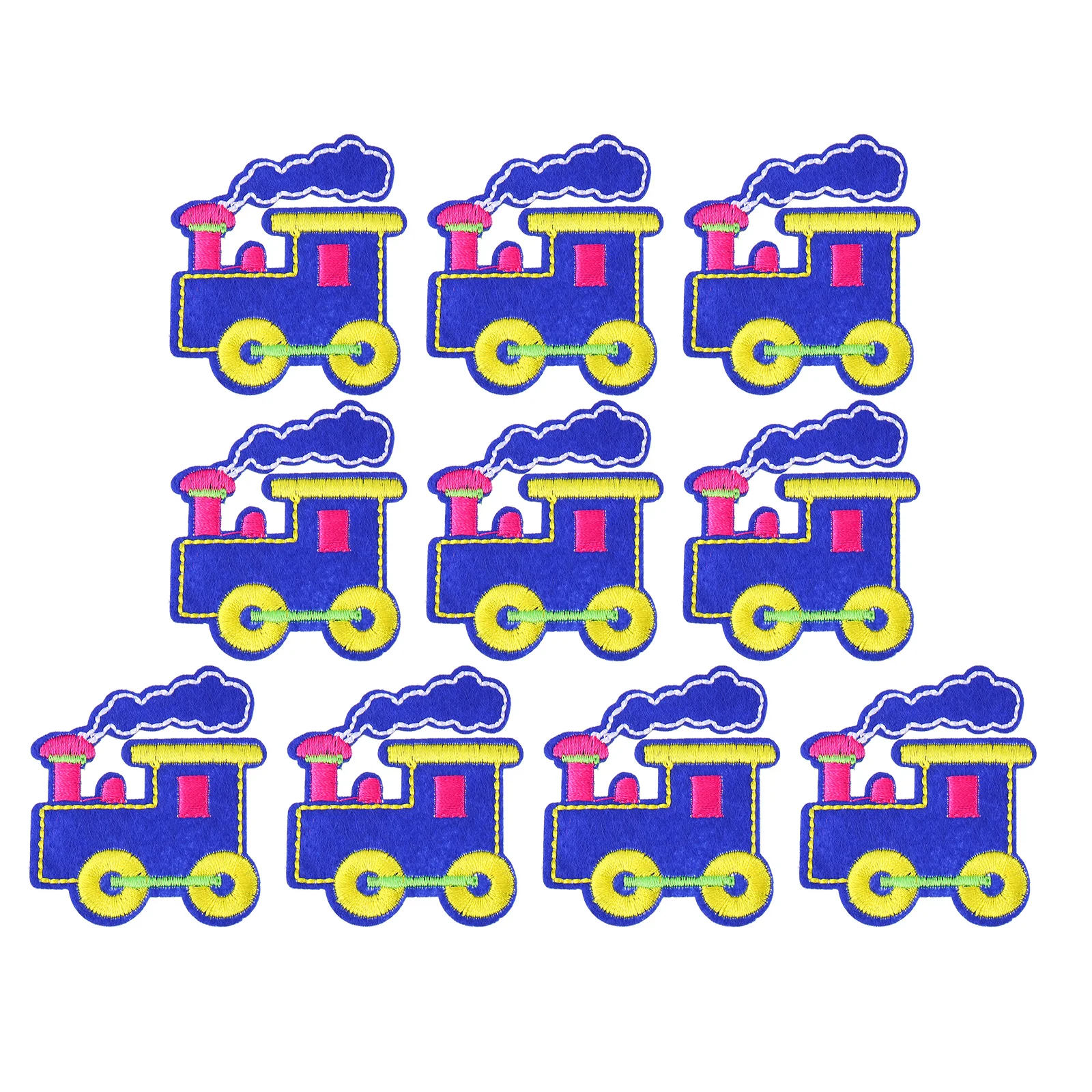 

10pcs Embroidered Cloth Patches Cartoon Traffic Iron On Sewing Supplies Premium Practical Decorative Accessories