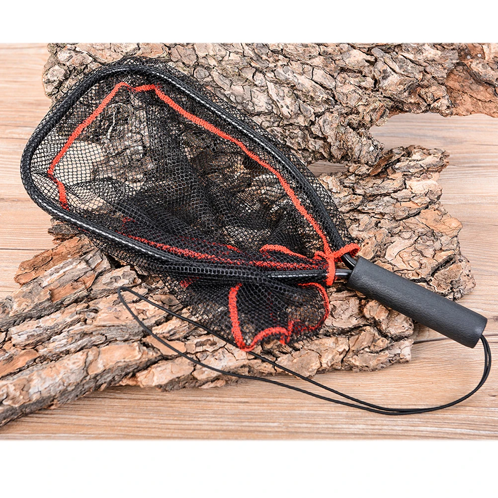 

Mini Portable Fish Landing For Aquarium Pond Shrimp Handheld Black Durable Handle Lightweight Sturdy Design Big Capacity Fishing