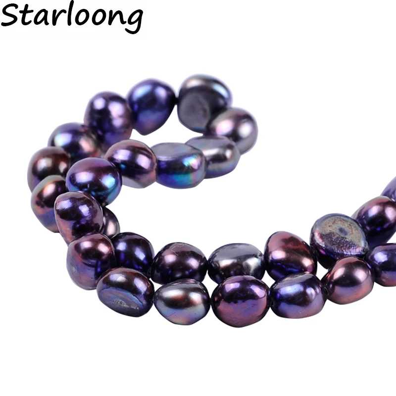 

1pack/lot 8-9mm A quality black round irregular Natural freshwater Pearl Loose Beads DIY for Jewelry bracelet necklace